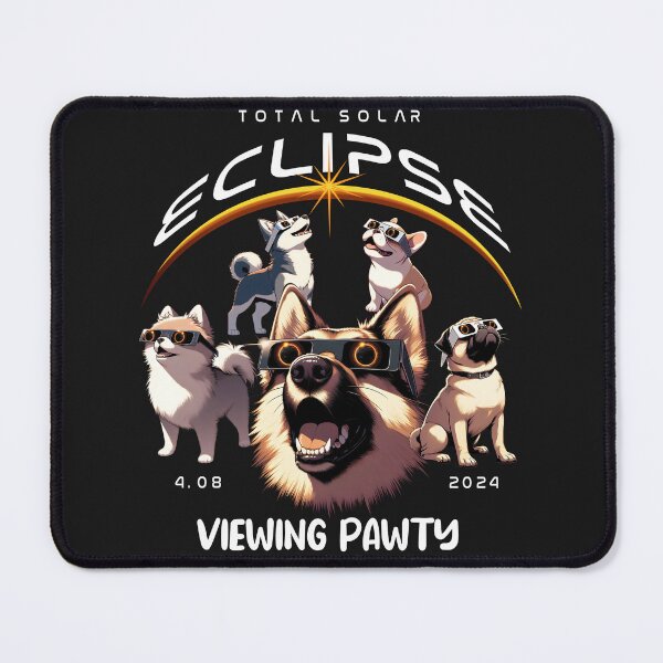 Item preview, Total Solar Eclipse Viewing Pawty, Dogs, Dog breeds, German Shepherd, Husky, Pug, Chihuahua, Totality, Solar Eclipse over USA, April 8 2024 designed and sold by jeyel7.