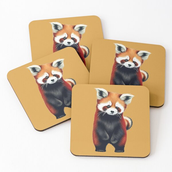 Item preview, Realistic Sweet Funny Ginger Red Panda Eating Carrot Asian Style Bamboo  designed and sold by Cr320.