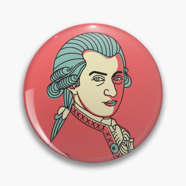 Item preview, Wolfgang Amadeus Mozart - Famous classic musician Illustration in vector style designed and sold by GreissDesign.