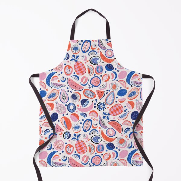 Item preview, RETRO STYLE TROPICAL FRUIT PATTERN RED BLUE AND PINK designed and sold by THE PRINTED SQUARE STUDIO.