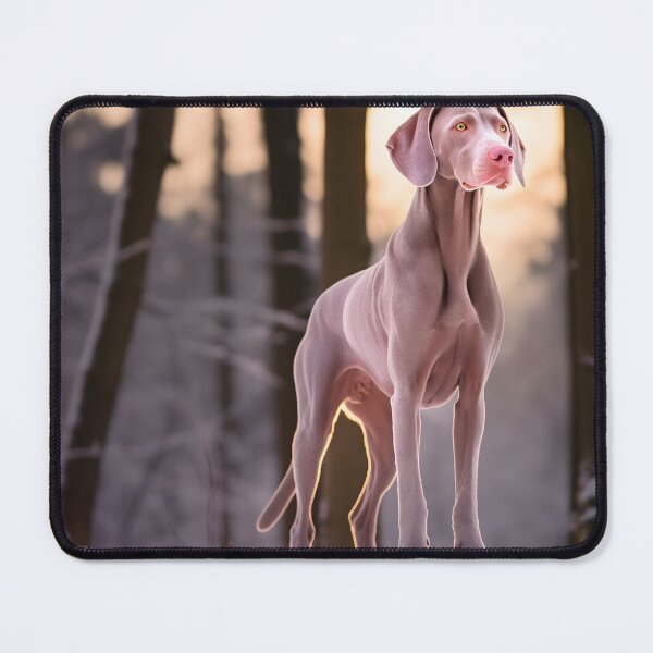 Item preview, Weimaraner dog breed in snow nature photography designed and sold by NBSStore.
