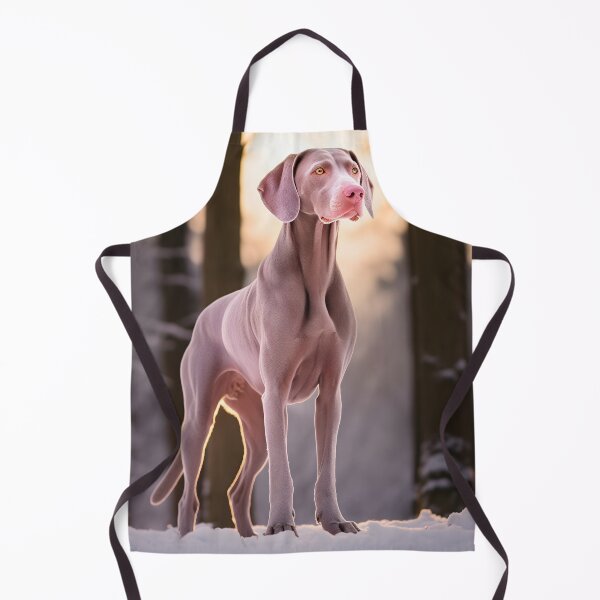 Item preview, Weimaraner dog breed in snow nature photography designed and sold by NBSStore.