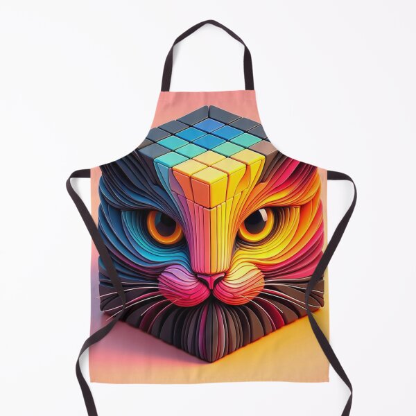 Item preview, Cube Colorful Cat Cubism Digital Art 3 designed and sold by AIExpressive.