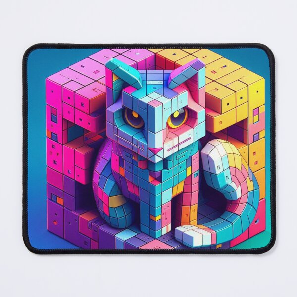 Item preview, Cube Colorful Cat Cubism Digital Art 4 designed and sold by AIExpressive.