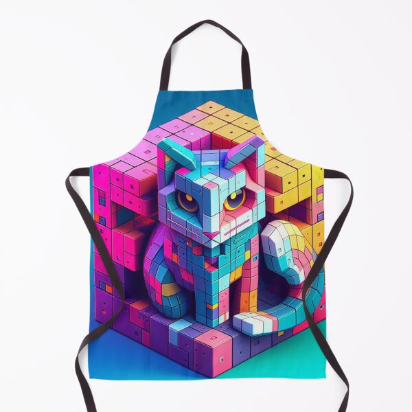 Item preview, Cube Colorful Cat Cubism Digital Art 4 designed and sold by AIExpressive.