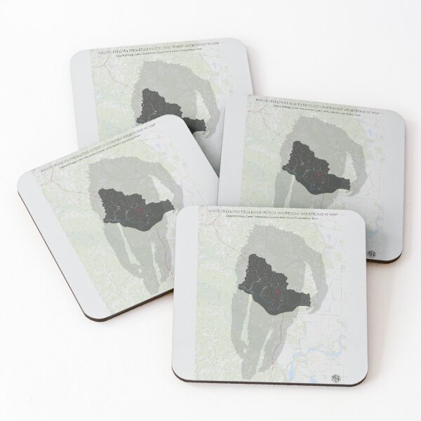 Item preview, Boggy Creek Watershed Hydrological Fouke Monster Outline designed and sold by Crypto Tography.