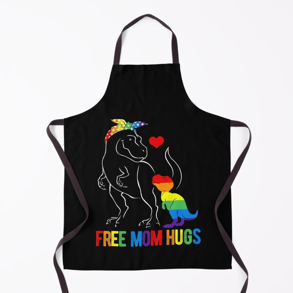 Item preview, LGBT Free Mom Hugs Dinosaur Rex Mamasaurus Ally Rainbow Flag designed and sold by SpeedyPrints.