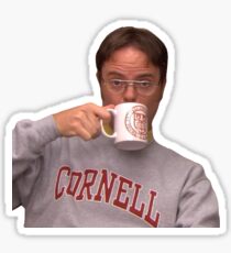 Dwight from The Office in Cornell Gear Sticker