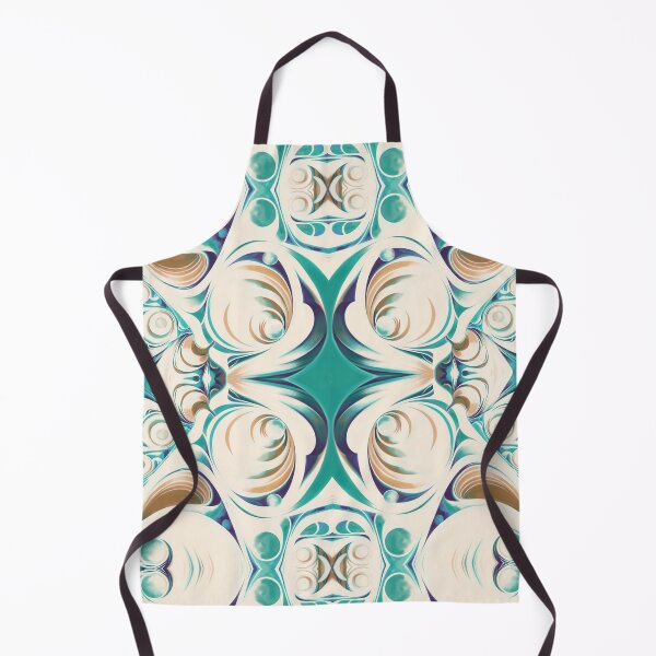 Item preview, Abstract print in turquoise and beige colors designed and sold by Natalia Ruzhyna.