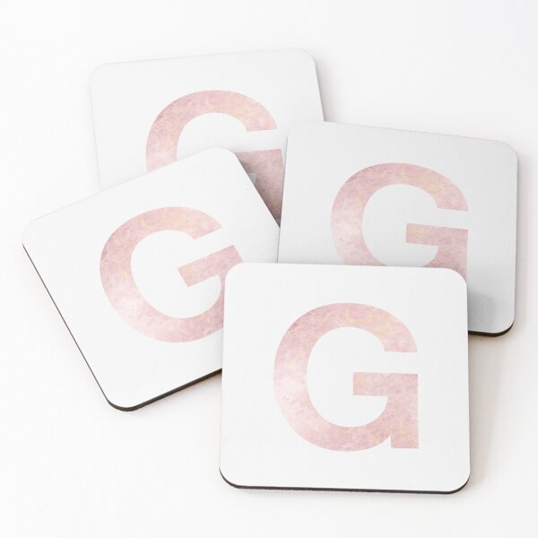Item preview, Initial G with pink marble effect designed and sold by alessiazoe.