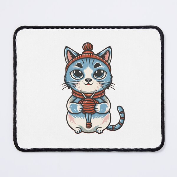 Item preview, Cute knitting cat designed and sold by CosmicFreedom9.