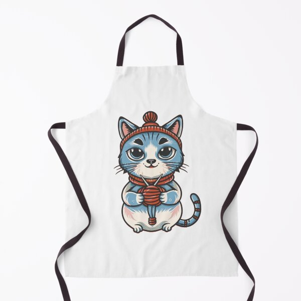 Item preview, Cute knitting cat designed and sold by CosmicFreedom9.
