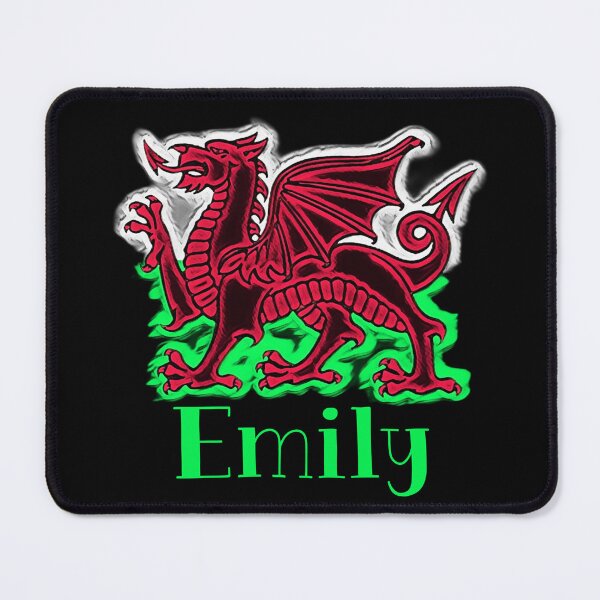 Item preview, EMILY CYMRU DRAIG GOCH RED DRAGON GREEN designed and sold by Marni Scofidio Desi9ns.