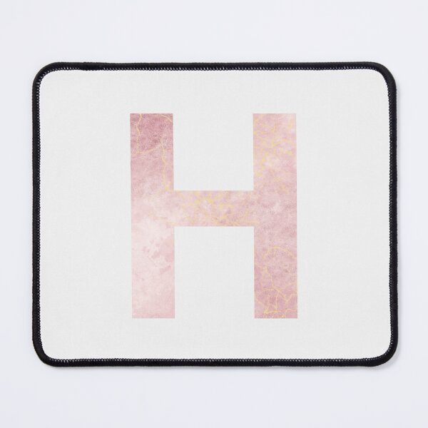 Item preview, Initial H with pink marble effect designed and sold by alessiazoe.