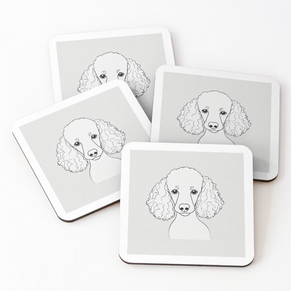Item preview, Line drawing of a poodle designed and sold by ailia-hikaru.