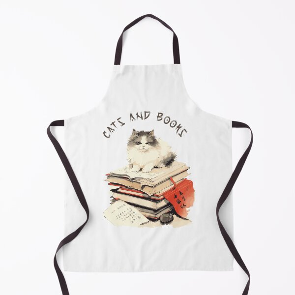 Item preview, Cats And Books - Books And Cat Sitting On A Pile Of Books Japanese Retro designed and sold by MadeByRobots.