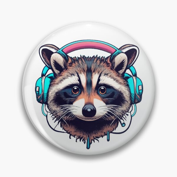 Item preview, Raccoon with Earphone designed and sold by bosilvercat.