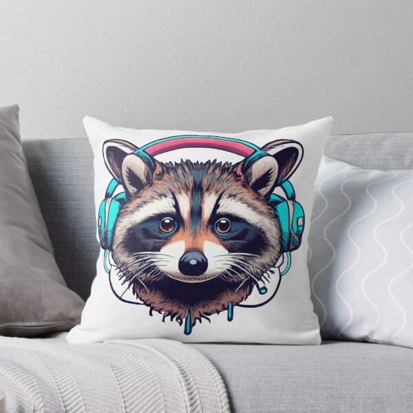 Item preview, Raccoon with Earphone designed and sold by bosilvercat.