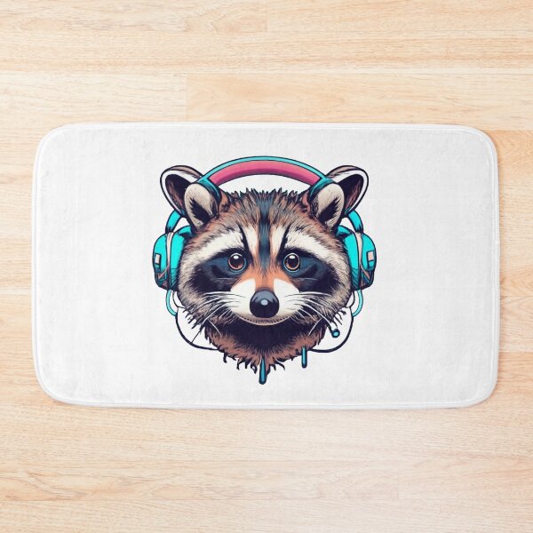 Item preview, Raccoon with Earphone designed and sold by bosilvercat.