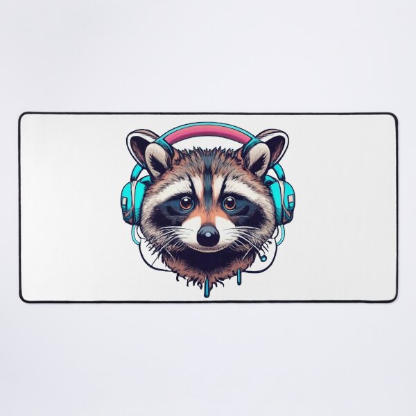 Item preview, Raccoon with Earphone designed and sold by bosilvercat.