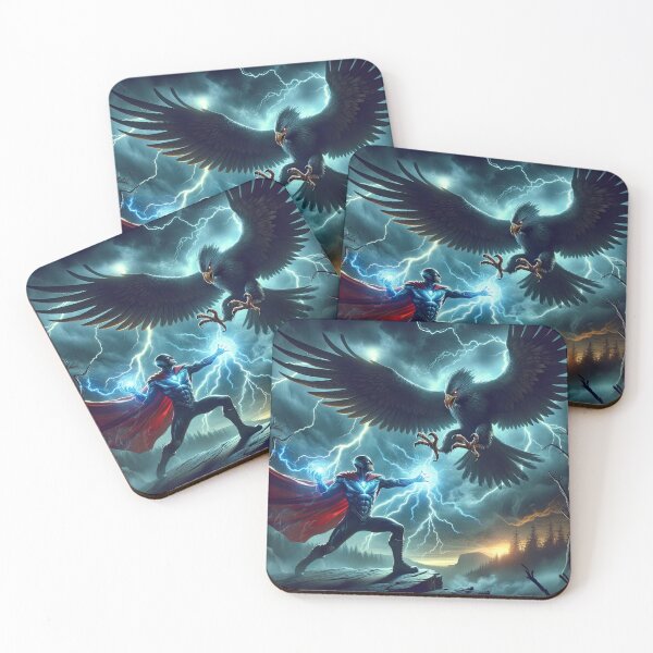 Item preview, Heroic Epics Illustrated: A Superhero's Stand Against the Thunderbird designed and sold by artwaves.
