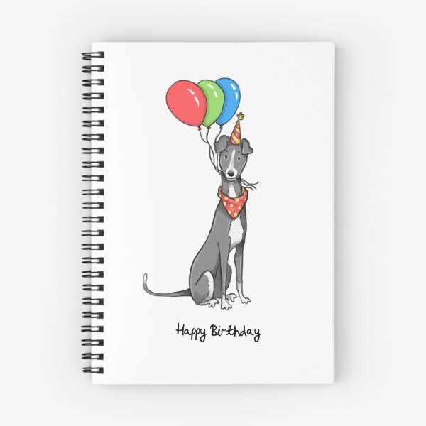 Item preview, Happy Birthday Greyhound designed and sold by Elspeth Rose Design.