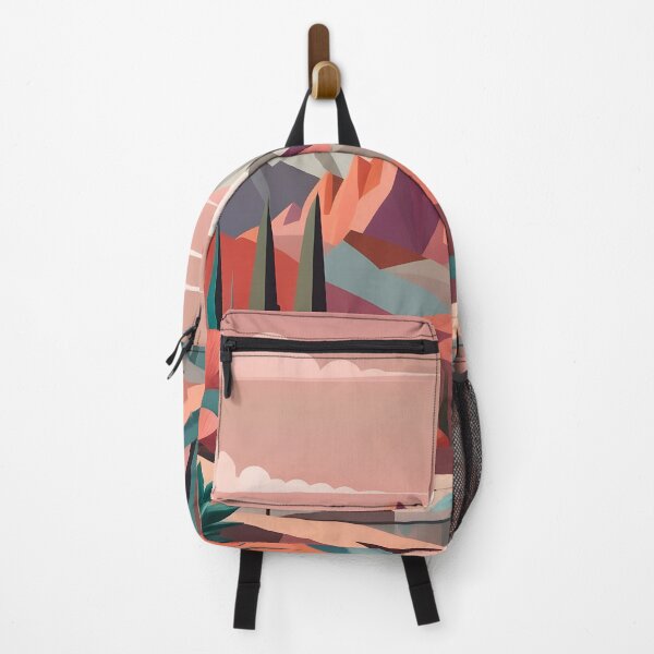 Item preview, Mid Mod, Retro Mountain Sunset Landscape, Orange, Peach designed and sold by Prints and Lifestyle.