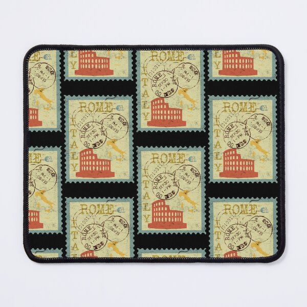 Item preview, Rome Italy Travel Distressed Postage Stamp  designed and sold by Primroaddesigns.