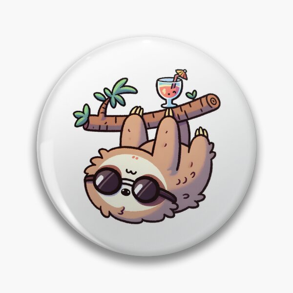 Item preview, Sloth Chillin' with Tropical Drink designed and sold by UmbrellaStudio1.