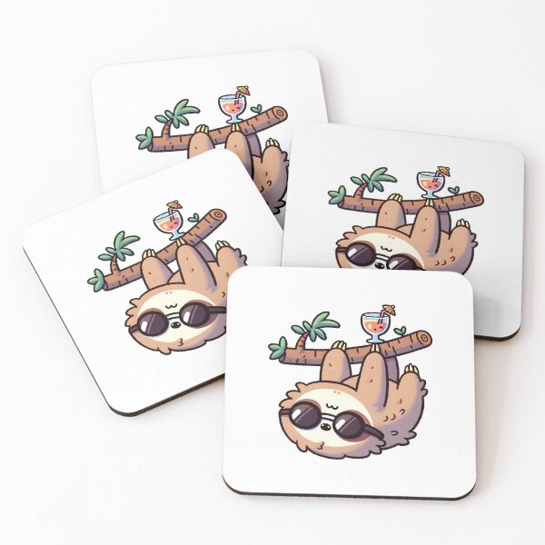 Item preview, Sloth Chillin' with Tropical Drink designed and sold by UmbrellaStudio1.