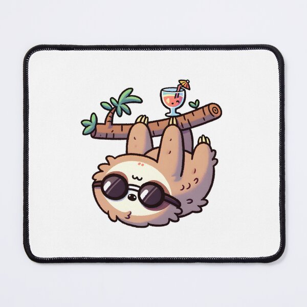 Item preview, Sloth Chillin' with Tropical Drink designed and sold by UmbrellaStudio1.