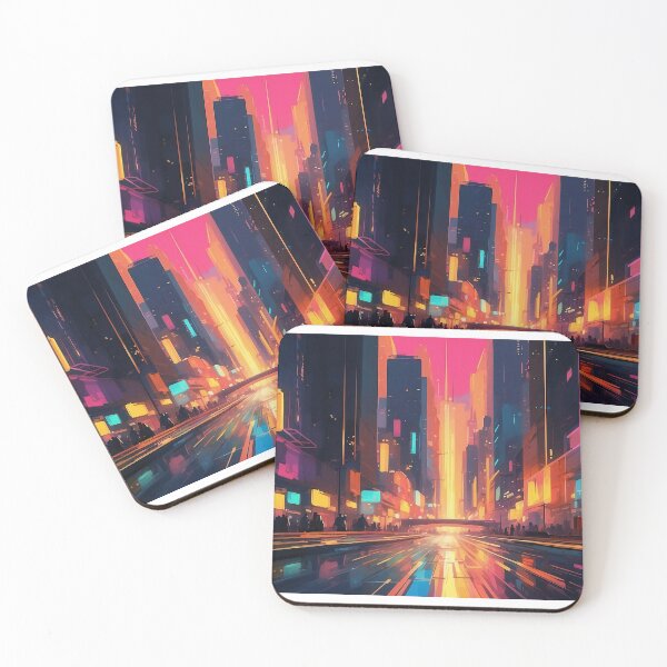 Item preview, Sunset Boulevard: Urban Glow Amidst the Twilight designed and sold by ArtComixHaven.