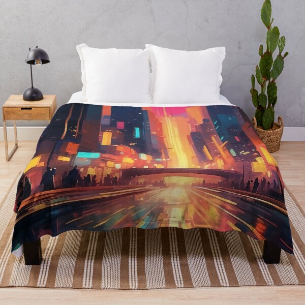 Item preview, Sunset Boulevard: Urban Glow Amidst the Twilight designed and sold by ArtComixHaven.