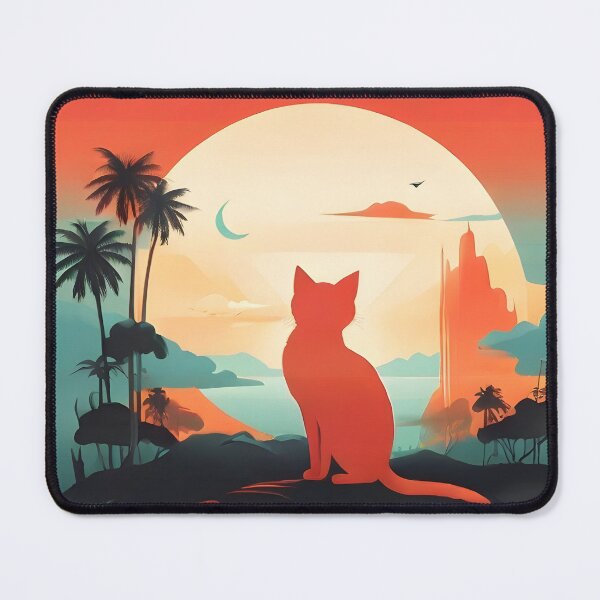 Item preview, Cat Looking at Sunset -Pause, Paws & Sunsets designed and sold by teedory.