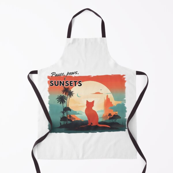 Item preview, Cat Looking at Sunset -Pause, Paws & Sunsets designed and sold by teedory.