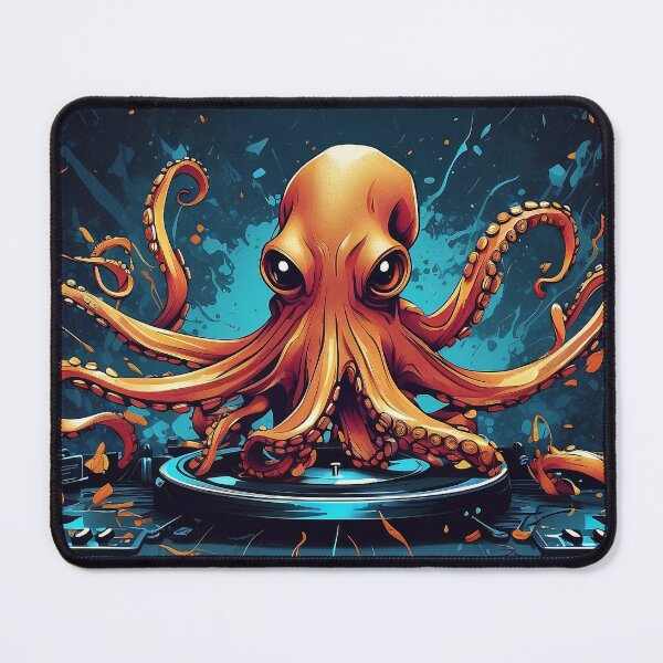 Item preview, OctoJockey: Rhythmic Octopus Tentacles Spin the Vinyl Deep designed and sold by ArtComixHaven.