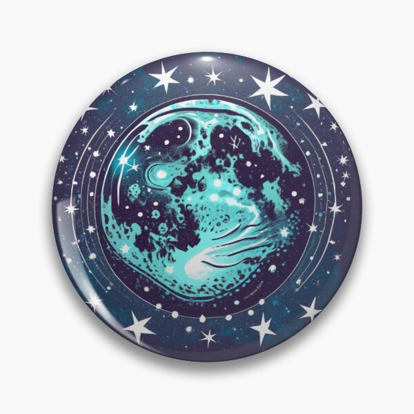 Item preview, moonchild Cancer zodiac blue moon pattern designed and sold by CosmoShopBG.