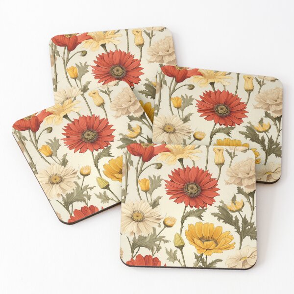 Item preview, Gerbera Tile 06: Radiating Sunshine Smiles in Green-Cladded Sunbeam Fields of Joy designed and sold by TheBrainArt.
