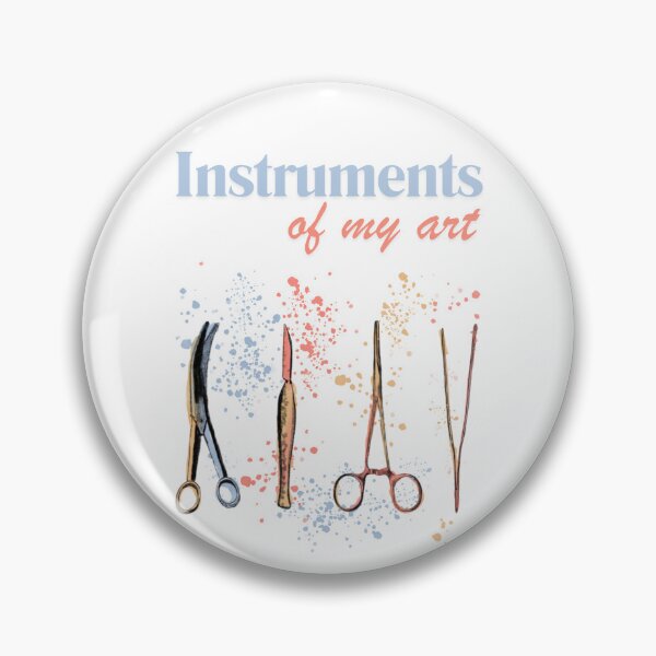 Item preview, Surgical instruments, medical symbols for surgeons, students of Medicine and healthcare workers, vibrant watercolor designed and sold by Drawmecute.