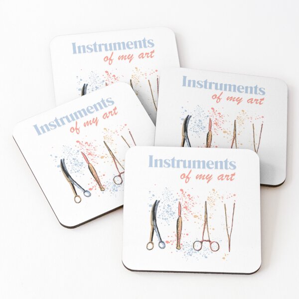 Item preview, Surgical instruments, medical symbols for surgeons, students of Medicine and healthcare workers, vibrant watercolor designed and sold by Drawmecute.