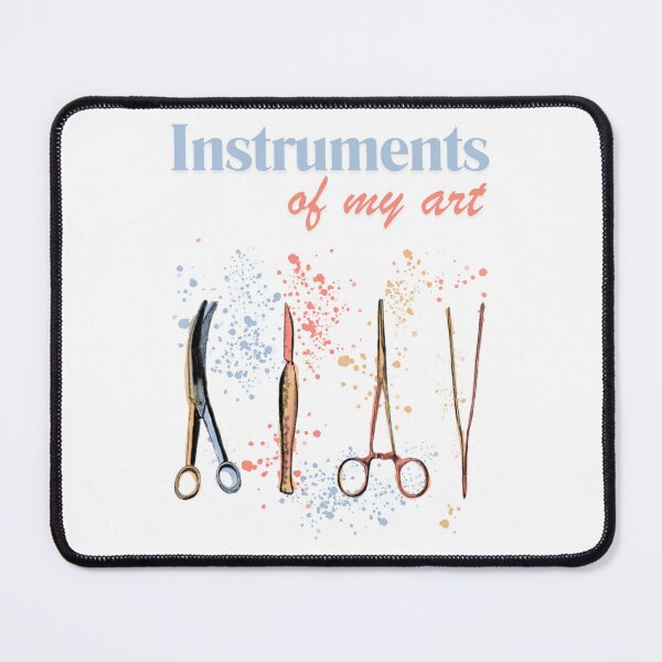 Item preview, Surgical instruments, medical symbols for surgeons, students of Medicine and healthcare workers, vibrant watercolor designed and sold by Drawmecute.