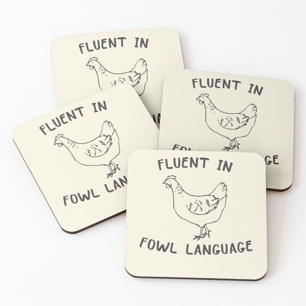 Item preview, Funny Chicken - Fluent in Fowl Language Gift for Chicken Lover - Farmer Crazy Chicken Lady Country Girl designed and sold by zackup.