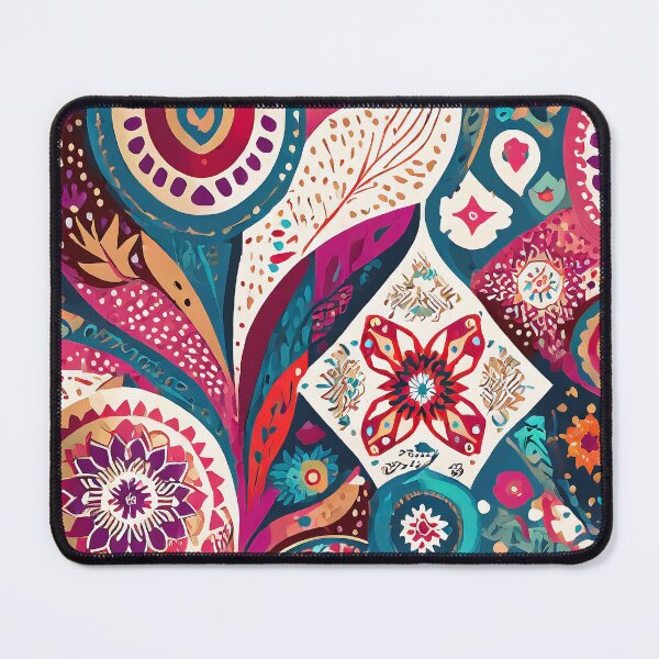 Item preview, boho style traditional colorful fabric pattern design designed and sold by ironpalette.