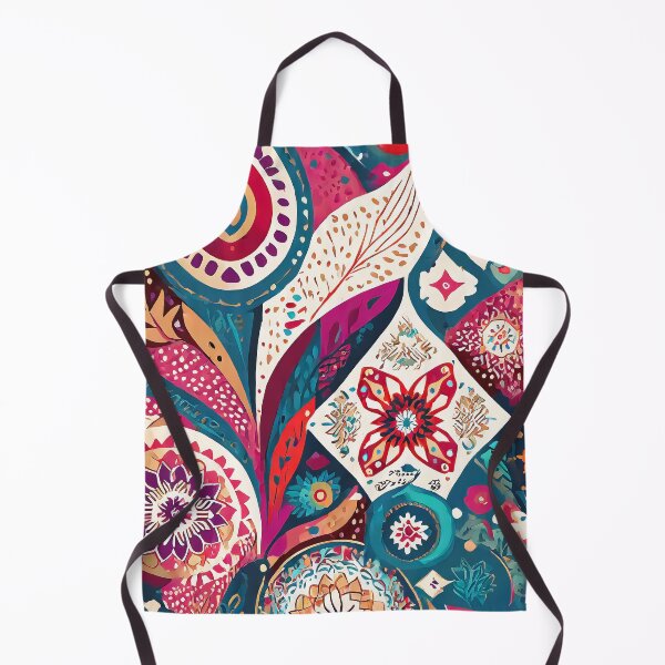 Item preview, boho style traditional colorful fabric pattern design designed and sold by ironpalette.