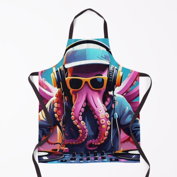 Item preview, Cephalo Beat Master: Octopus Decks Out in Vibrant Grooves designed and sold by ArtComixHaven.