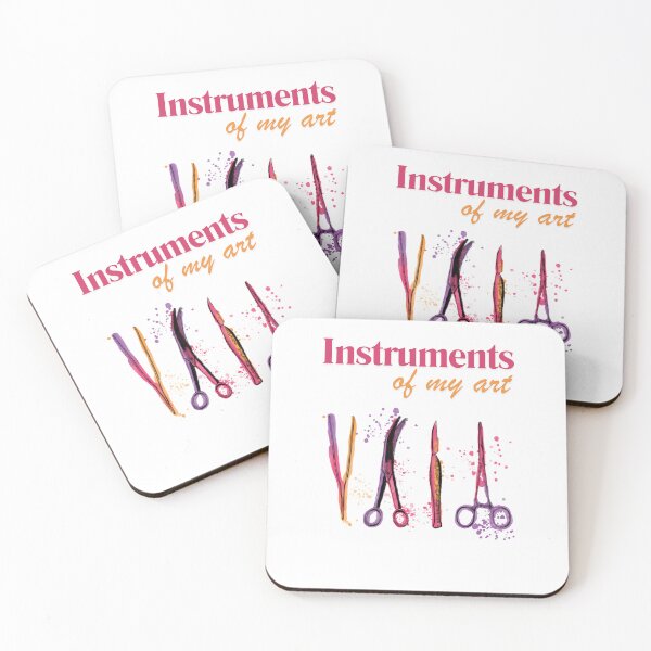 Item preview, Surgical instruments, medical symbols for surgeons, students of medicine and healthcare workers, vibrant watercolor designed and sold by Drawmecute.