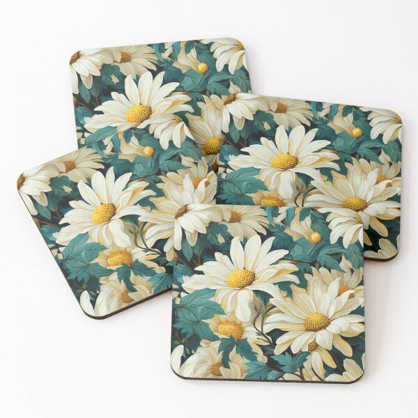 Item preview, Gerbera Tile 09: Radiating Sunshine Smiles in Green-Cladded Sunbeam Fields of Joy designed and sold by TheBrainArt.