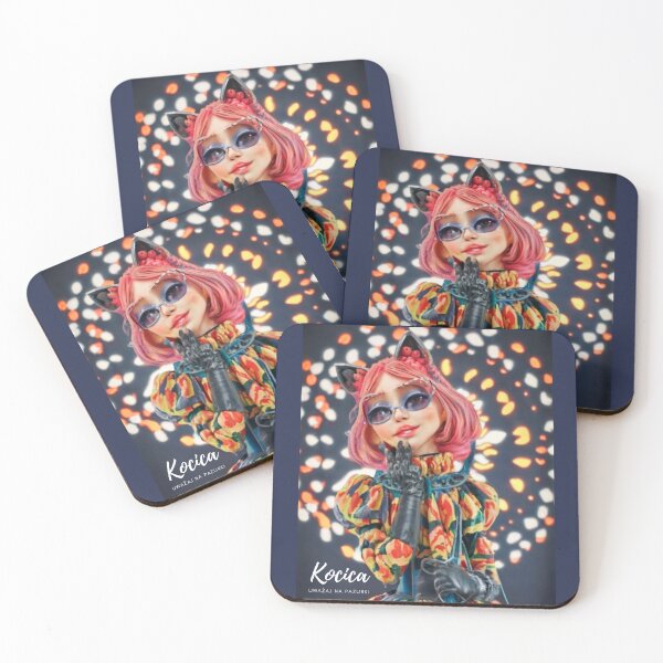 Item preview, Cat, woman with cat ears, with inscription "Kocica, uważaj na pazurki" designed and sold by Ewa Stęplewska.