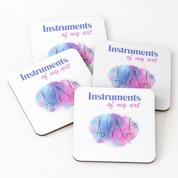 Item preview, Surgical instruments, medical symbols for surgeons, students of medicine and healthcare workers, vibrant watercolor designed and sold by Drawmecute.