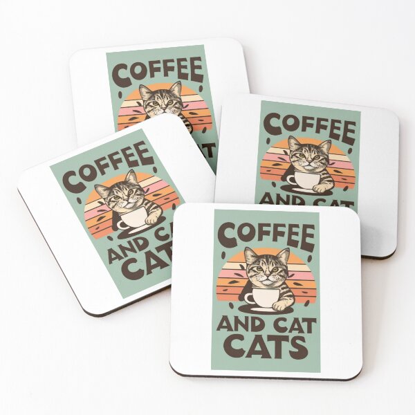 Item preview, vintage retro coffee cats v25 designed and sold by FenwickDesign99.